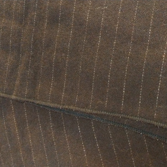 brown striped winter scarf - Picture 9 of 10